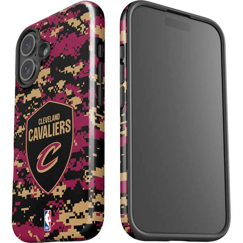 NBA Cleveland Cavaliers Digi Camo iPhone 16 Plus Impact Case